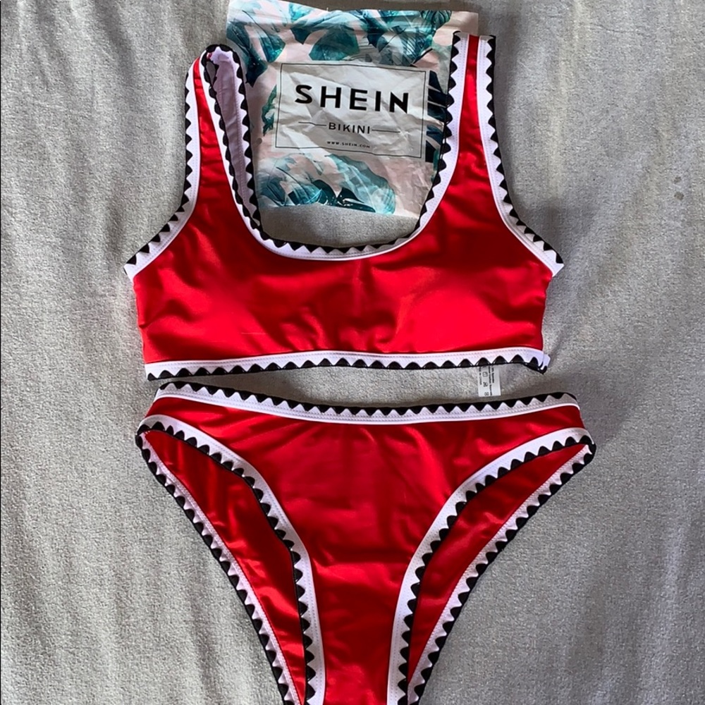 Red SHEIN two-piece bikini- Size M (NWT)
